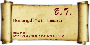Besenyődi Tamara névjegykártya